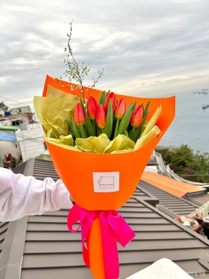 부산_영도_테이블플라워 튤립다발