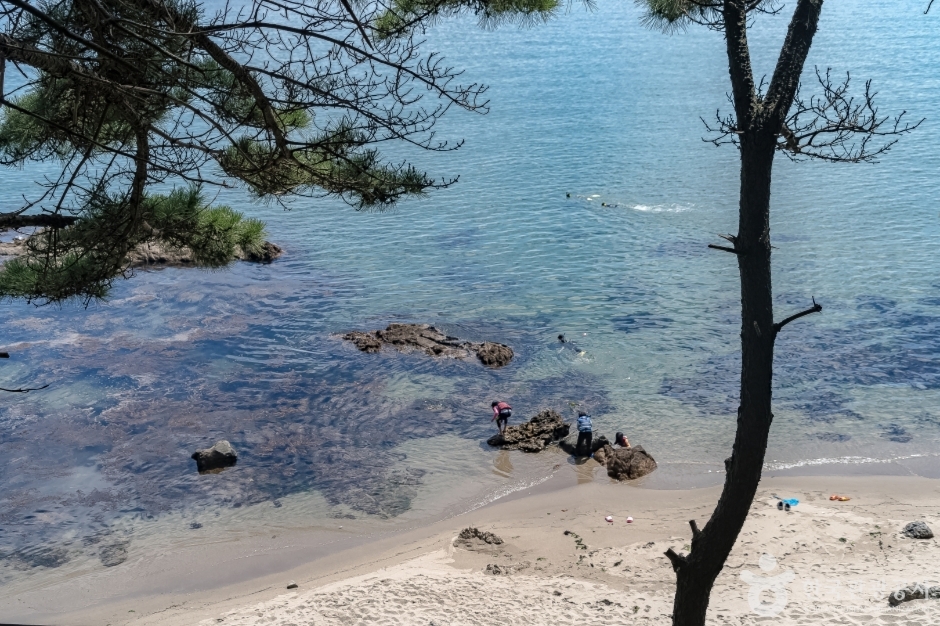 덕봉산앞바다에서의 물놀이